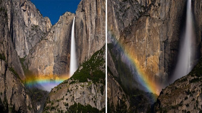 A Mesmerizing Natural Wonder: Rare 2,400-Foot Rainbow Waterfall Unveiled in Yosemite National Park