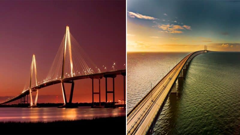 Oresund Bridge Between Sweden and Denmark is, Longest Bridge and tunnel in Europe