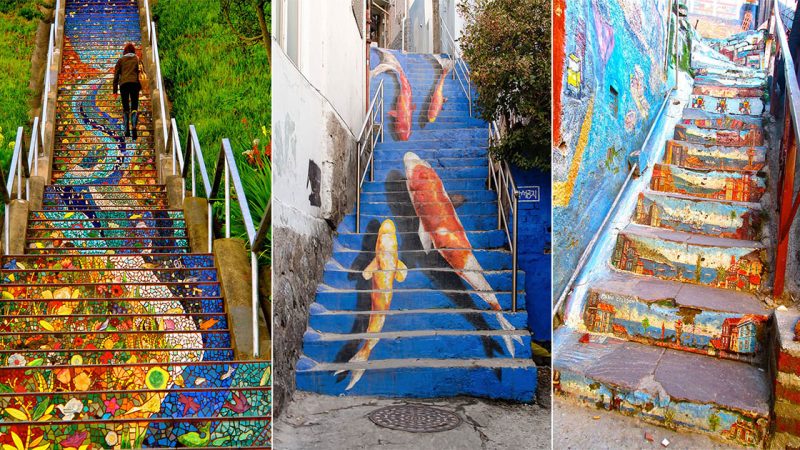 Astonishing Street Art: Unique Creations on Stairs Around the World