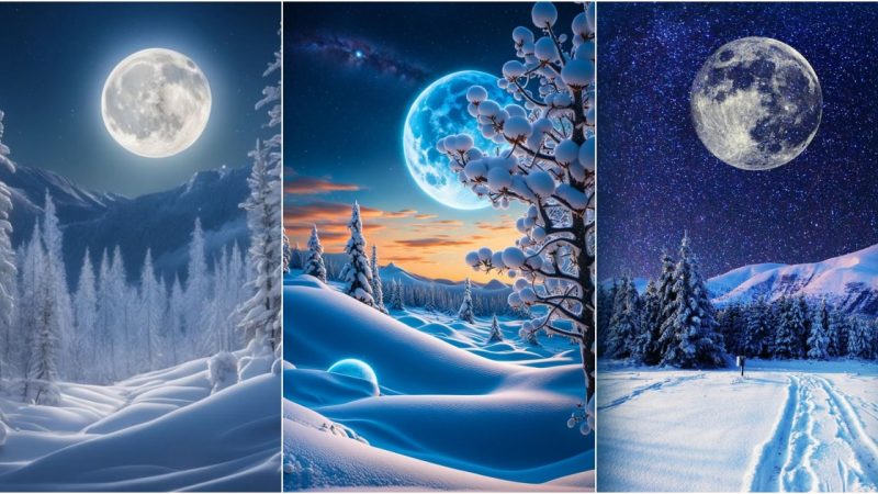 Moonlit Winter Wonderland: Discovering the Mystique of Snowy Moonlit Scenery