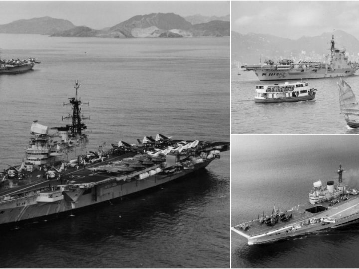 HMS Victorious (R38) Arrives in Hong Kong with the Far East Fleet on October 17, 1961