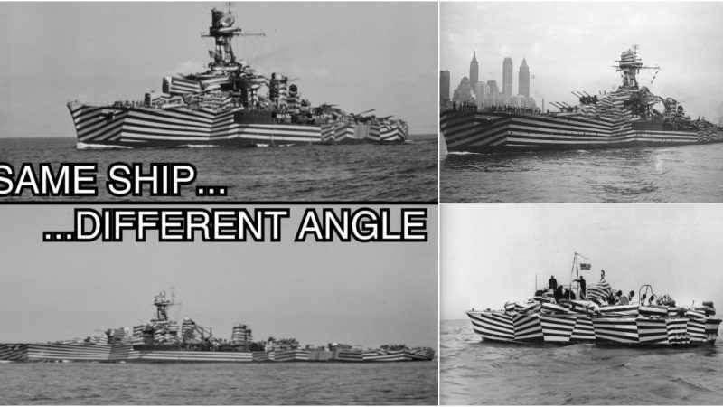 Unveiling the Bold Illusion: The Striking Dazzle Camouflage of the Free French Cruiser Gloire, 1944