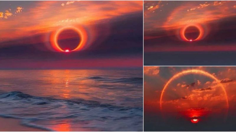 Extremely Rare Solar Halo Illuminates Sunrise in Spectacular Display